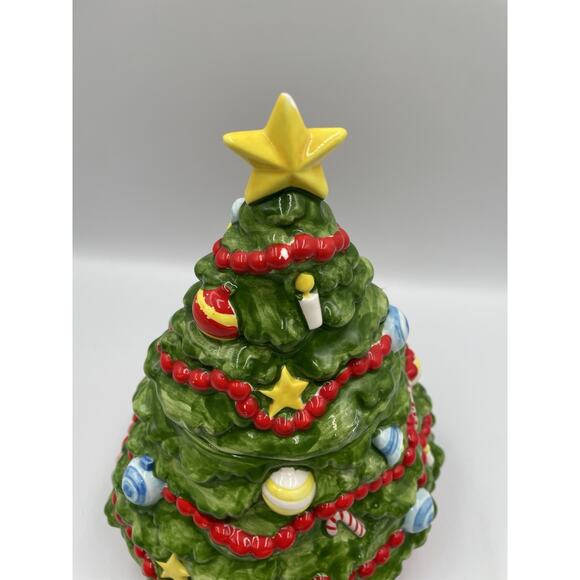 Vintage 1978 Joan Walsh Anglund Christmas Tree Children Cookie Jar - Picture 7 of 11